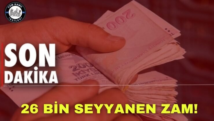 Memurlara verilen 6 Bin TL zam 25 bin tl oldu