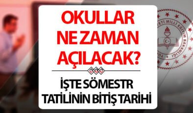 OKULLARIN AÇILIŞ TARİHİ – SÖMESTR TATİLİ 2025 2026 MEB TAKVİMİ | 15 tatilden sonra okullar ne zaman açılıyor, okulların açılmasına kaç gün kaldı? Sömestr (yarıyıl tatili) ne zaman bitiyor? Geri sayım başladı: İşte 2. Dönem başlama tarihi!