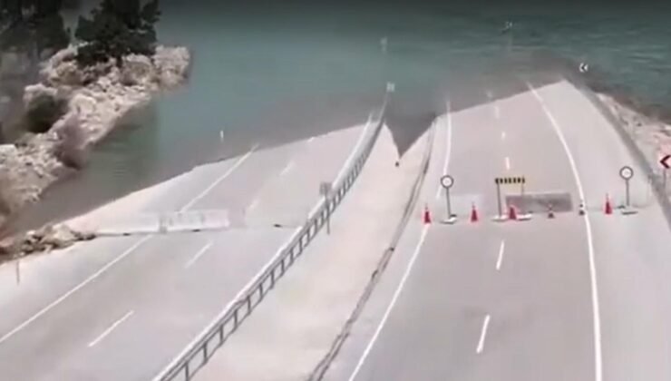 Havadan görüntülendi: Konya-Antalya kara yolu sular altında kaldı!