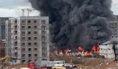 Son dakika… Tuzla'da işçi konteynerlerinde yangın!