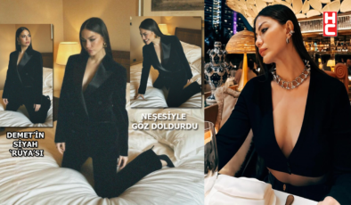 Siyahın asaleti: Demet Özdemir zarif tarzı ve şıklığıyla göz doldurdu