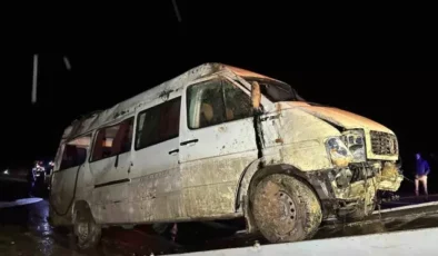 İşçi servisi şarampole devrildi! Çok sayıda yaralı var