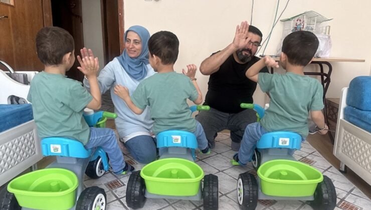 Sarsıntıda yetim kalan üçüzlere yuva olan çiftin duygusal röportajı