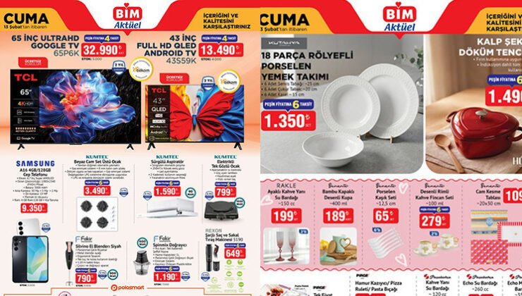 YEPYENİ BİM AKTÜEL KATALOĞU 13 ŞUBAT 2026 || Bim’de bu hafta indirimli ürünler neler?