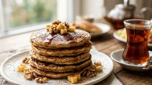 Kahvaltı sofralarına tatlı dokunuş: Elmalı tarçınlı pankek tarifi