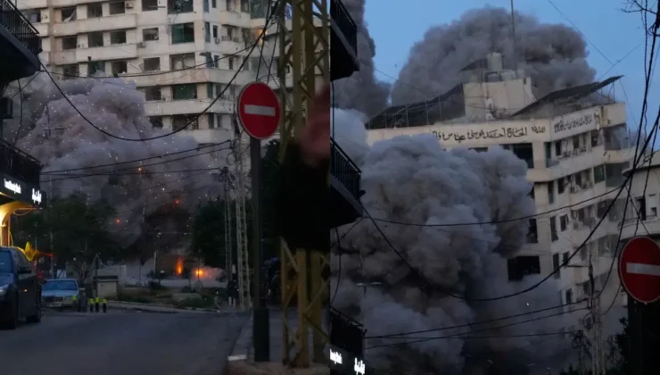 İsrail’den Beyrut’un kalbinde hava saldırısı: Çok katlı bina çöktü