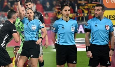 22 yıl sonra kadın hakemin yönettiği maçta müthiş son