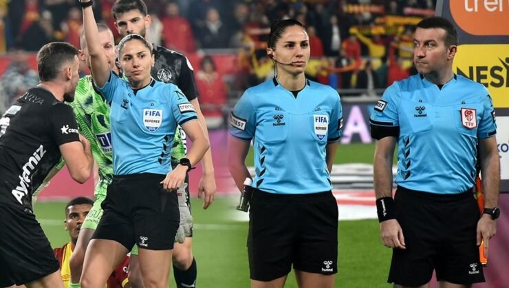 22 yıl sonra kadın hakemin yönettiği maçta müthiş son