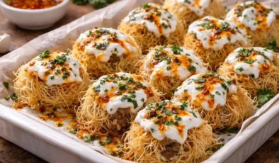 Davet sofralarına fark katan lezzet: Kadayıf mantısı tarifi