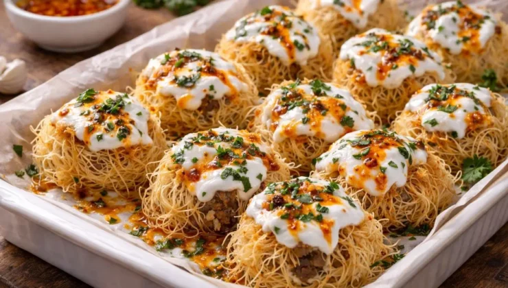 Davet sofralarına fark katan lezzet: Kadayıf mantısı tarifi