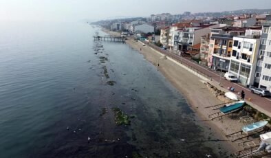 Yer: Tekirdağ! Deniz metrelerce çekildi, gizli kalmış ortaya çıktı