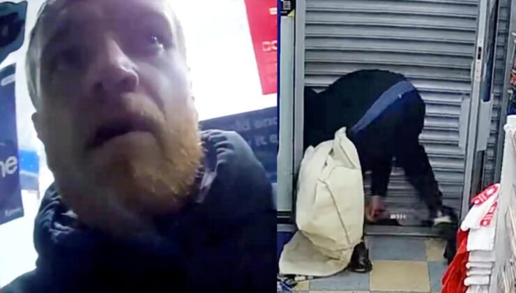 Soymaya girdiği dükkandan çıkmak için polise yalvardı!