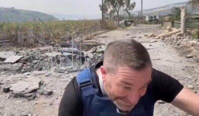 Canlı yayında ölümle burun buruna geldi! Füze yanına düştü