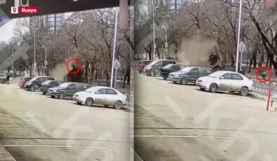 Araçtan fırlayan sürücü metrelerce havaya uçup yere çakıldı