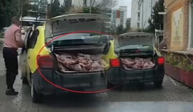 Samsun'da skandal olay! Taksinin bagajında et sevkiyatı yaptılar
