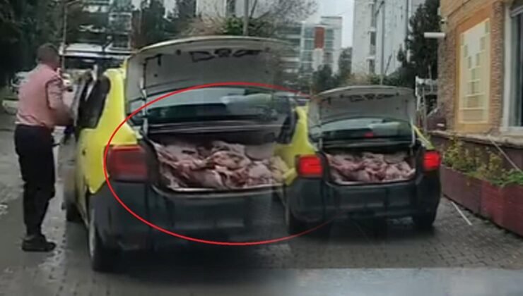 Samsun'da skandal olay! Taksinin bagajında et sevkiyatı yaptılar