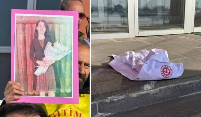 Hakkari'de öğretmen Fatma Nur Çelik'in öldürülmesine 'beyaz önlüklü' protesto