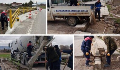 Kahramankazan’da Fen İşleri’nden bakım ve onarım çalışmaları
