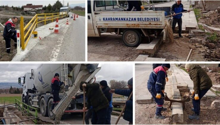 Kahramankazan’da Fen İşleri’nden bakım ve onarım çalışmaları