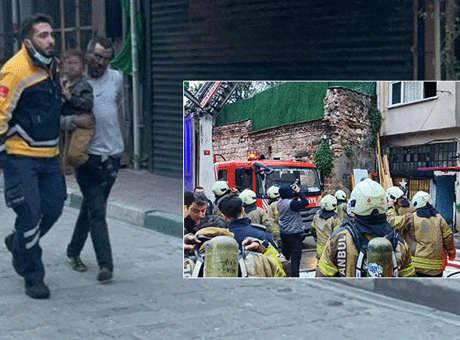 Fatih'te 3 katlı binada yangın çıktı: 1 ölü