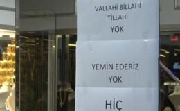 Altın almak için gittiler… Kuyumcuda yazıyı gören şaşkın: 'Vallahi, billahi yok'