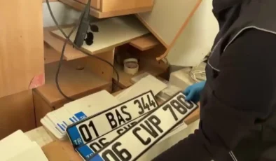 Merdiven altı plaka basım atölyelerine baskın: 4 tutuklama