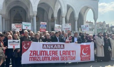 Saadet Partisi'nden Ankara'da ABD ve İsrail'e protesto