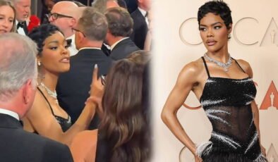 Oscar kulisinde gerginlik: Ünlü oyuncu Teyana Taylor güvenlik görevlisine sert çıktı!