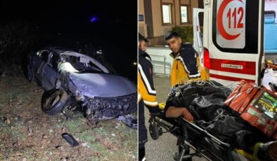 Otomobil uçuruma yuvarlandı: 1 ölü, 4 yaralı