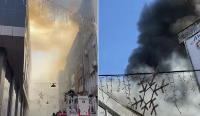 Şehir merkezinde korku dolu anlar: Dumandan göz gözü görmedi!