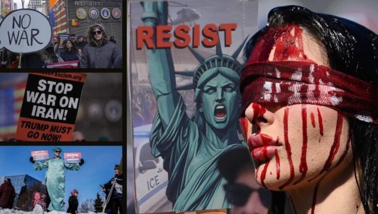 ABD'de milyonlar Trump'a karşı sokaklara döküldü! 50 eyalette "Krallara Hayır" eylemleri