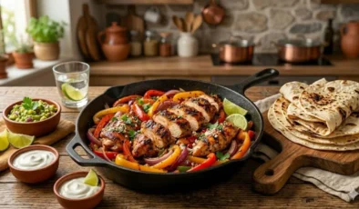 Akşam yemeğinde bulaşık derdine son: Tek tavada protein deposu renkli tavuk fajita tarifi…