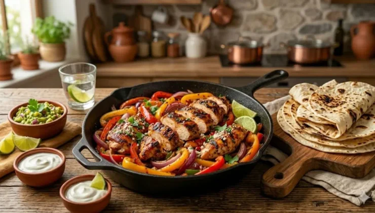 Akşam yemeğinde bulaşık derdine son: Tek tavada protein deposu renkli tavuk fajita tarifi…