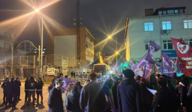 TİP'ten, Fatmanur Çelik ve kızı için Kur'an’a Hizmet Vakfı önünde eylem