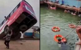 Bangladeş'te yolcu otobüsü nehre düştü! Çok sayıda ölü var