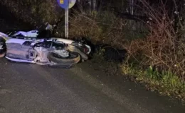 Bursa'da devrilen motosikletin sürücüsü öldü