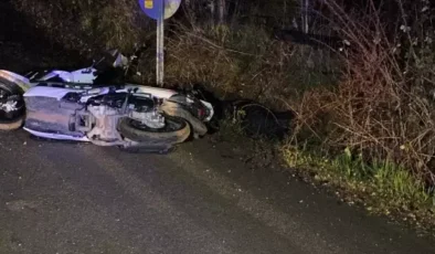 Bursa'da devrilen motosikletin sürücüsü öldü