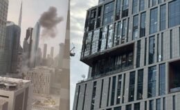 Dünya devlerine ev sahipliği yapıyordu: Dubai Finans Merkezi vuruldu! Bölgeden dumanlar yükseliyor