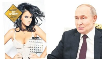 ‘Putin’in sarayında bir takvim güzeli’