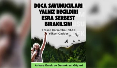 Tutuklanan Esra Işık için çağrı: ‘Doğa savunucuları yalnız değildir’