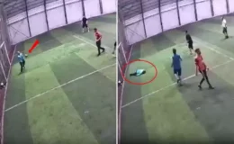 Futbol oynarken göğsüne gelen top canından etti! Her şey 3 saniye sürdü