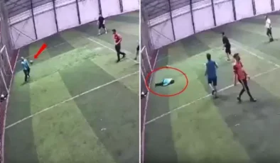 Futbol oynarken göğsüne gelen top canından etti! Her şey 3 saniye sürdü