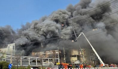 Güney Kore'de otomobil parça fabrikasında büyük yangın! En az 50 yaralı