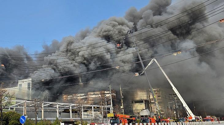 Güney Kore'de otomobil parça fabrikasında büyük yangın! En az 50 yaralı