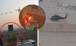 Irak'ta sıcak saatler! ABD'ye ait üs vuruldu, görüntüler ortaya çıktı