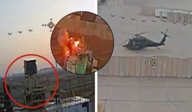 Irak'ta sıcak saatler! ABD'ye ait üs vuruldu, görüntüler ortaya çıktı