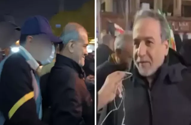 Pezeşkiyan ile Arakçi "İslam Cumhuriyeti Günü" kutlamalarına katıldı