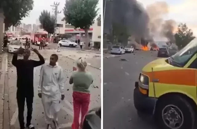 İran, Tel Aviv'i çok başlıklı füzelerle vurdu! Yaralılar var