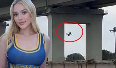 İşte fenomen Kübra Karaaslan'ın köprüden atlayarak intihar ettiği anlar