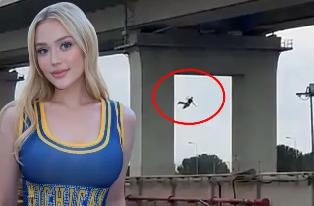 İşte fenomen Kübra Karaaslan'ın köprüden atlayarak intihar ettiği anlar